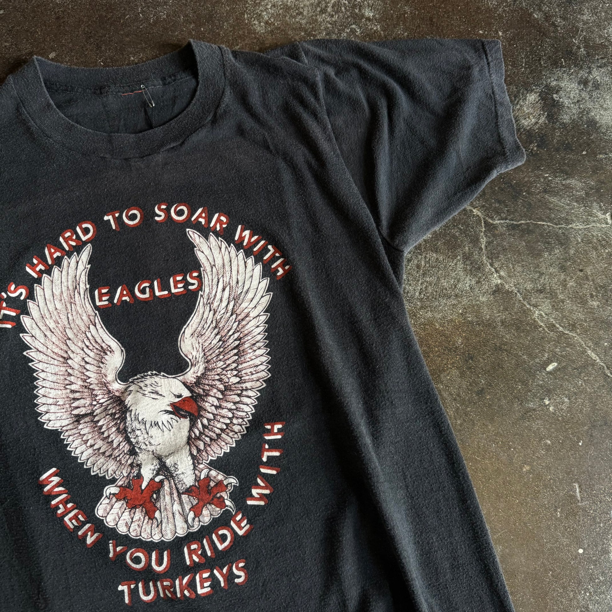 80’s Harley “Soar With Eagles, Ride With Turkeys” Illinois Tee (M/L)