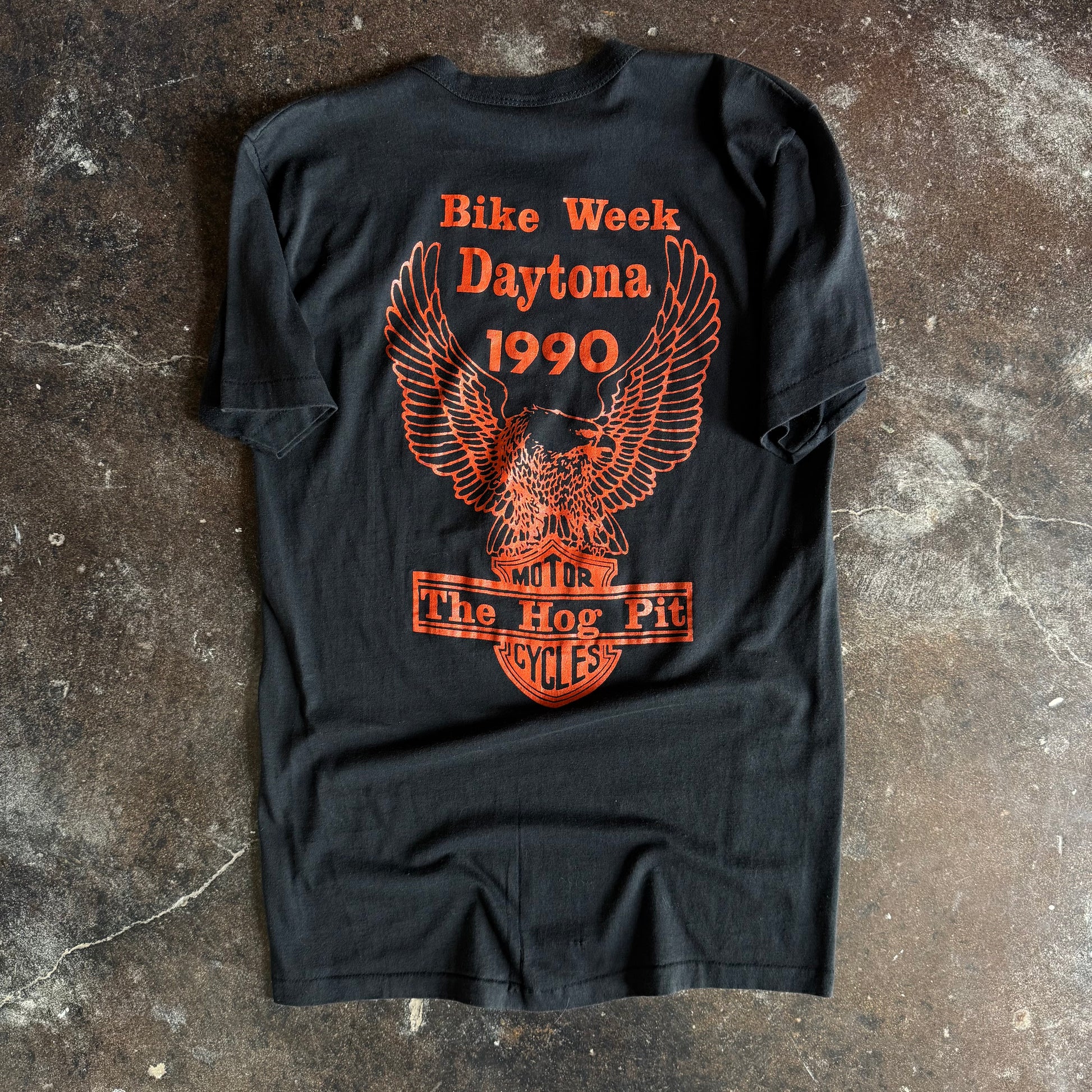90’s Bike Week Gimmehead Engine Funny Word Tee (L)