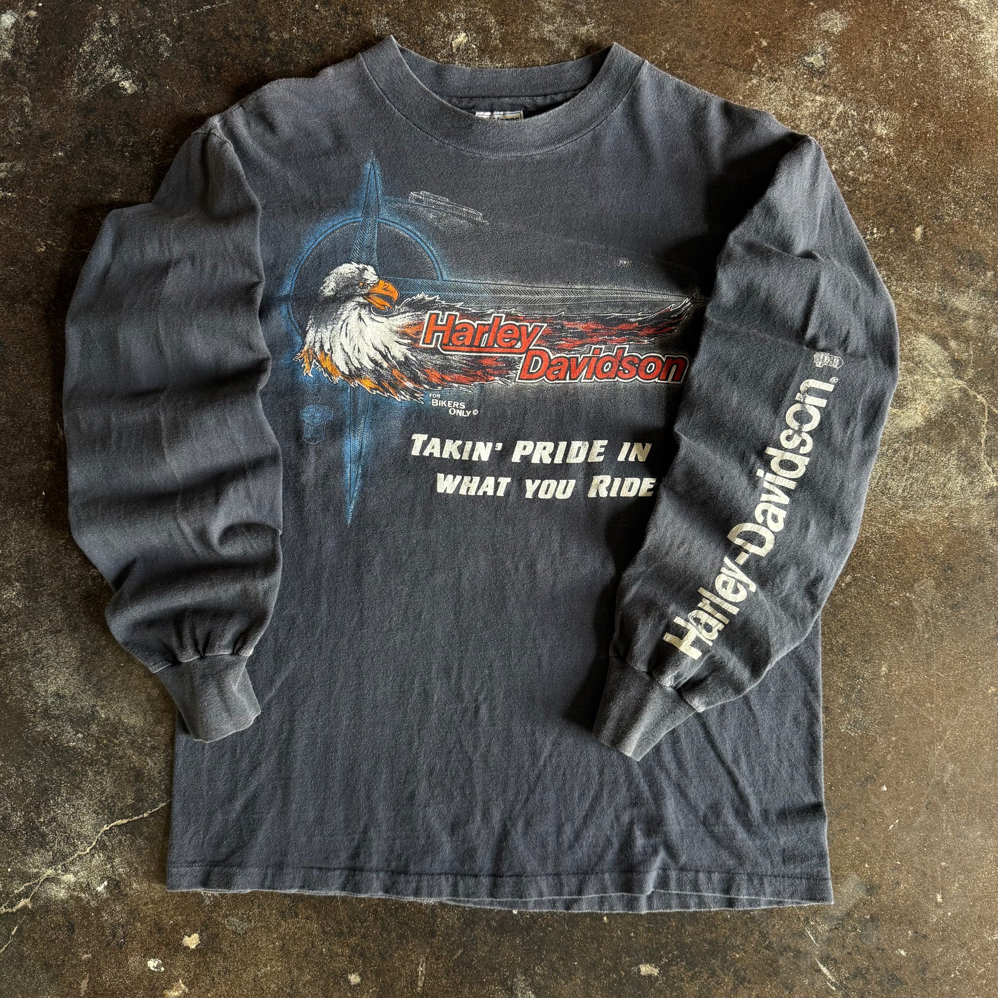 Vintage 1980s Harley-Davidson Takin Pride Bikers Only longsleeve t-shirt