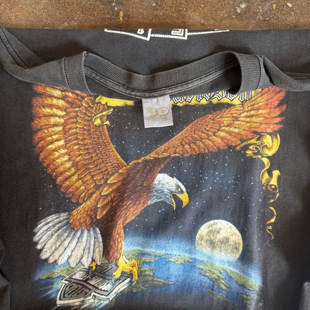 90’s 3D Emblem Harley Eagle Flame Longsleeve (XL)