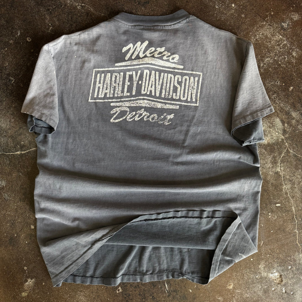 80’s Harley Emblem Detroit Sun Faded Tee (XL)