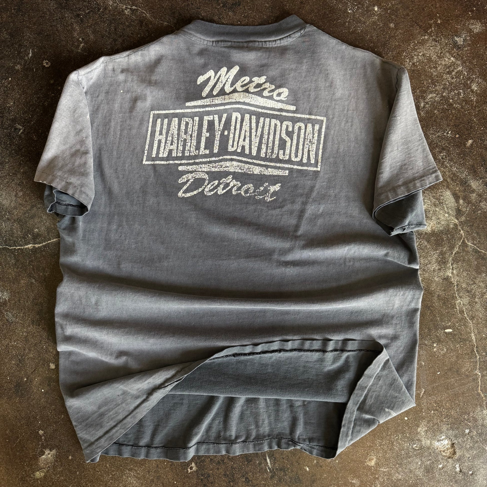 80’s Harley Emblem Detroit Sun Faded Tee (XL)