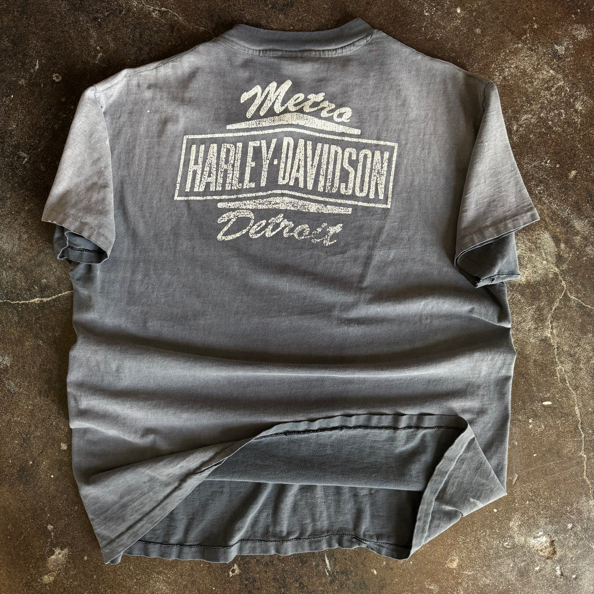 80’s Harley Emblem Detroit Sun Faded Tee (XL)