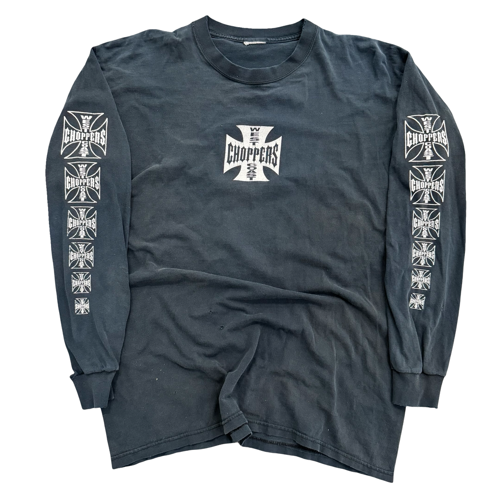 West Coast Choppers Emblem Longsleeve Tee Size XL Thrashed