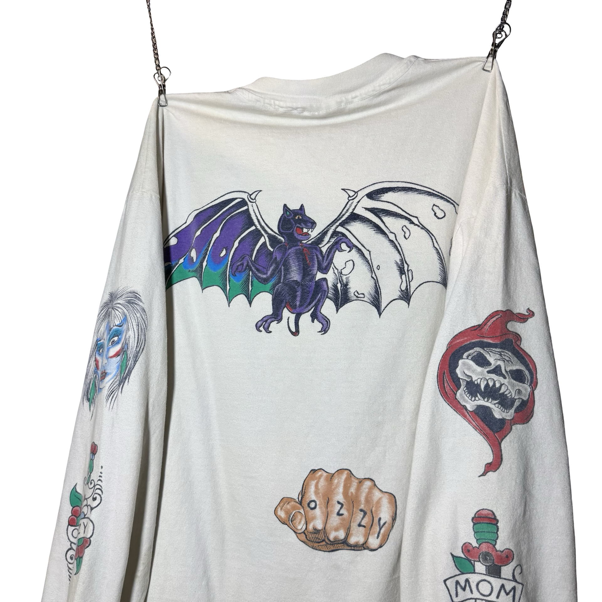 🦇 Ozzy Osbourne Tattoo Longsleeve Tee Size XL