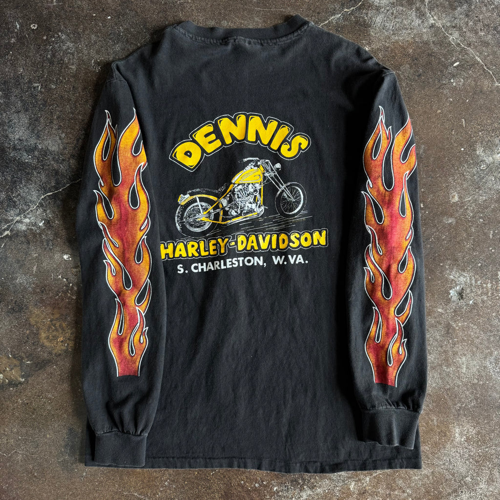 80’s Harley Flame Ball Double Flame Longsleeve (XL)