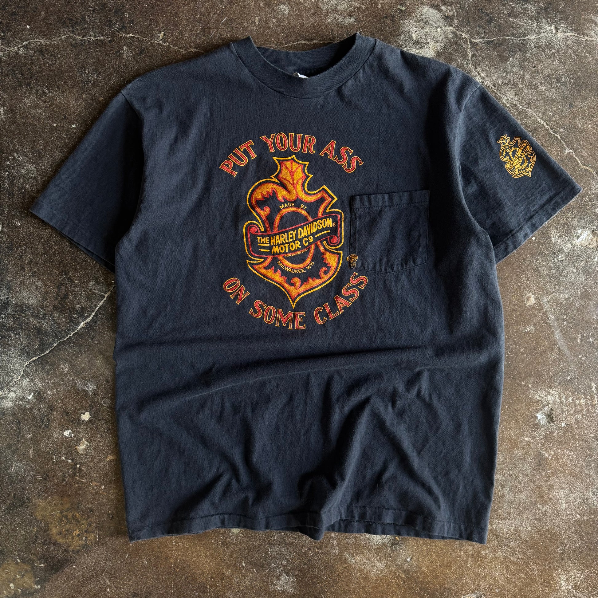 80’s Harley “Ass On Some Class” Pocket Tee (XL)
