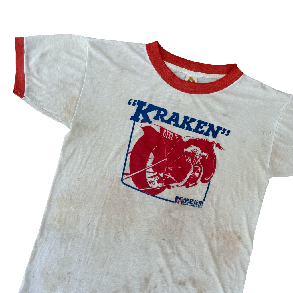 70’s Kraken American Motorcycles Ringer Tee Size L
