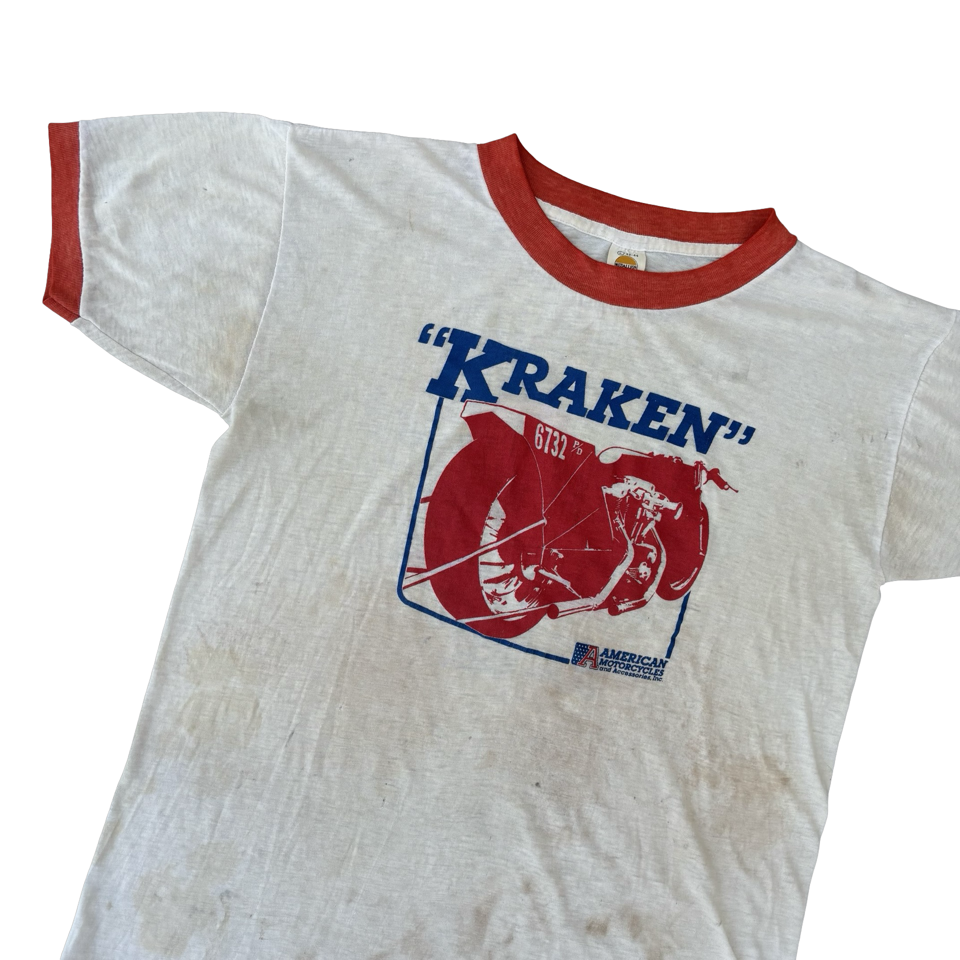 70’s Kraken American Motorcycles Ringer Tee Size L