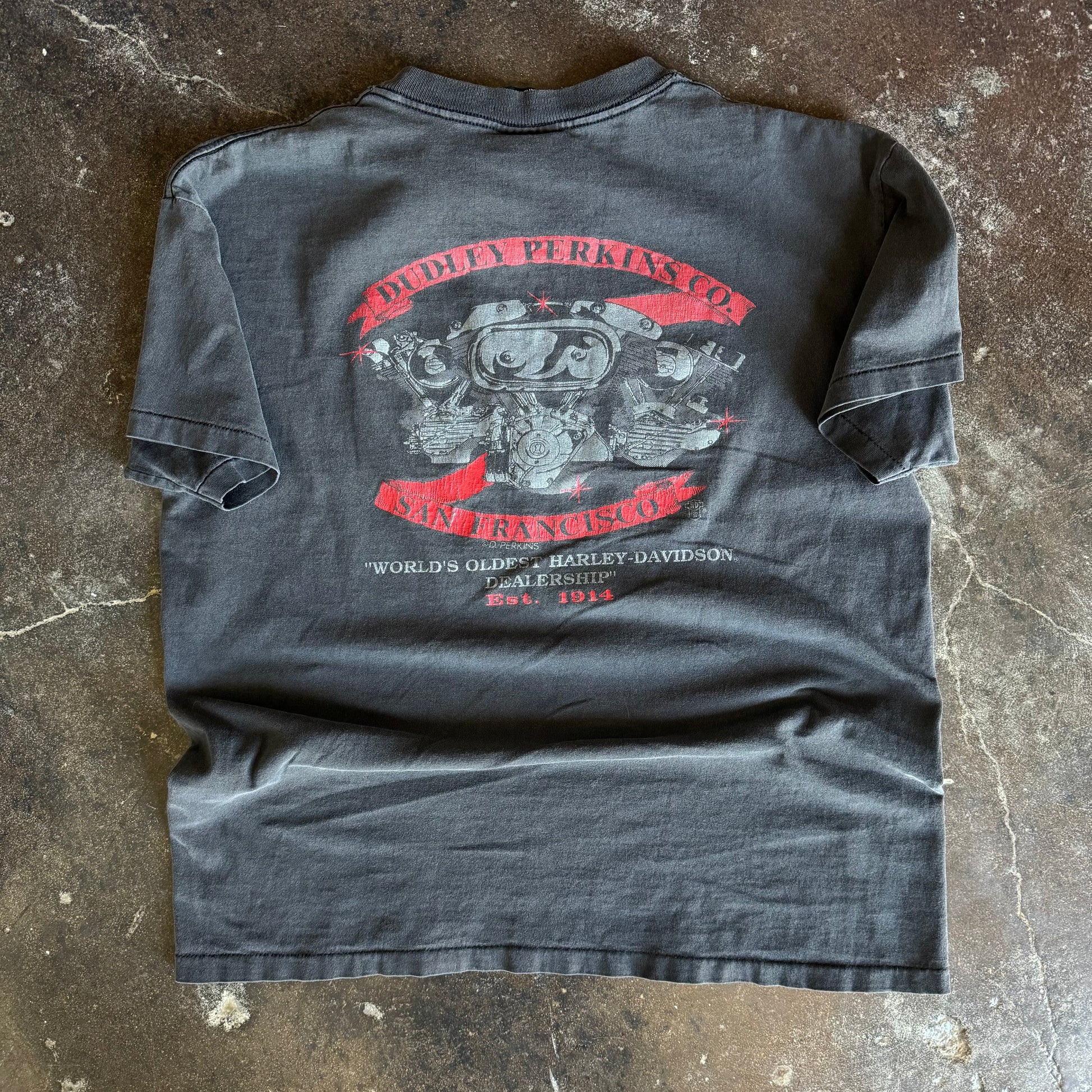 Dragon of the West Dudley Perkins Harley Grail Tee (L)