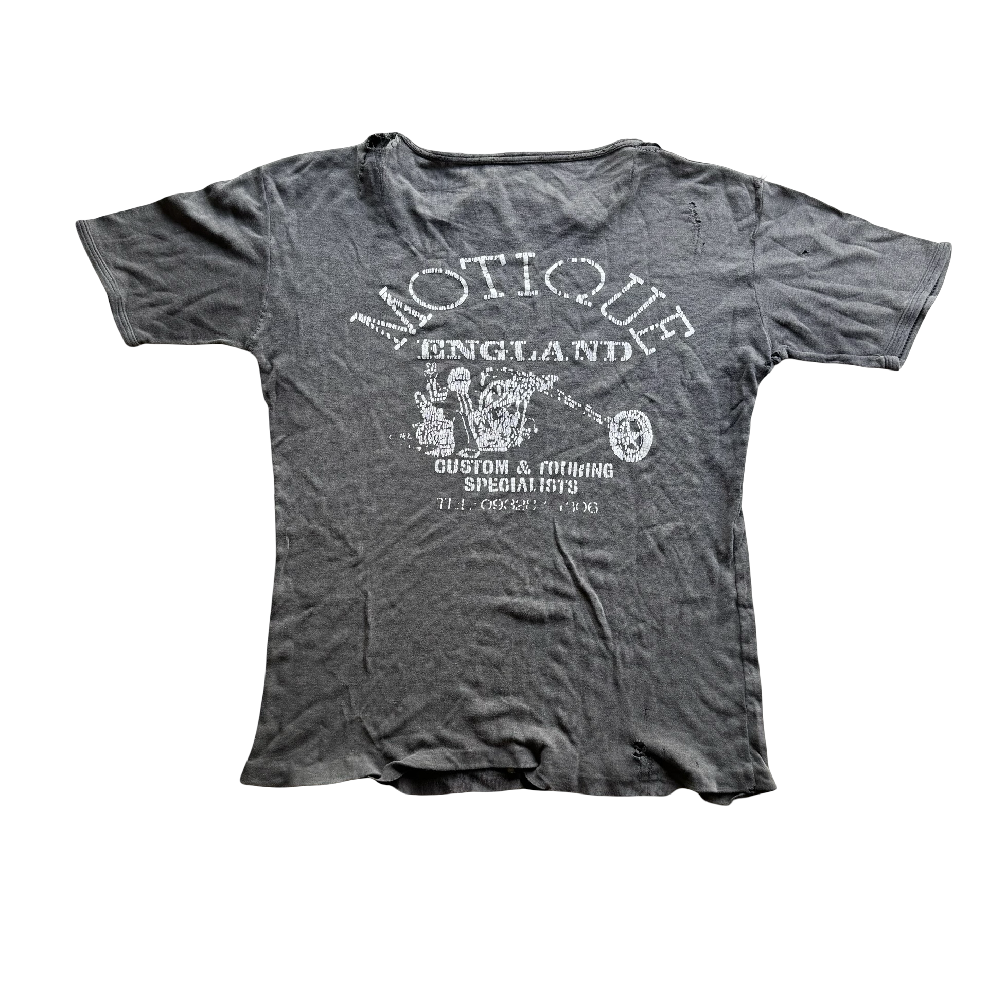 80’s Ride Hard Die Free England Distressed Tee Size M