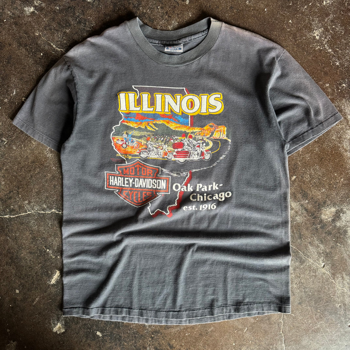 80’s Best Way to See Illinois Harley Tee (XL)
