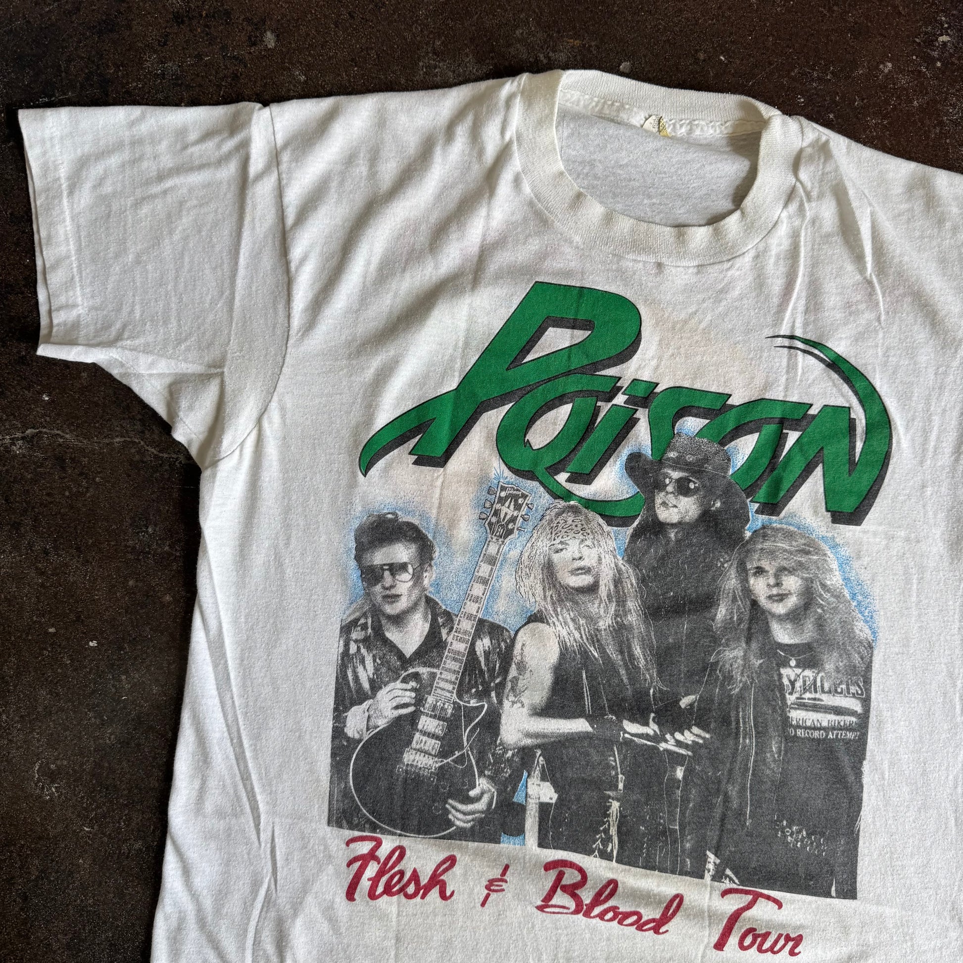 80’s Poison & Warrant Band Tour Boot Tee (L)
