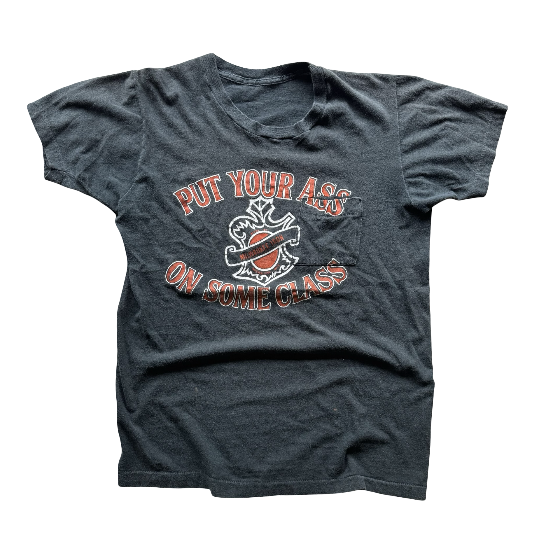 80’s Harley “Put Your Ass On Some Class” Pocket Tee Size L