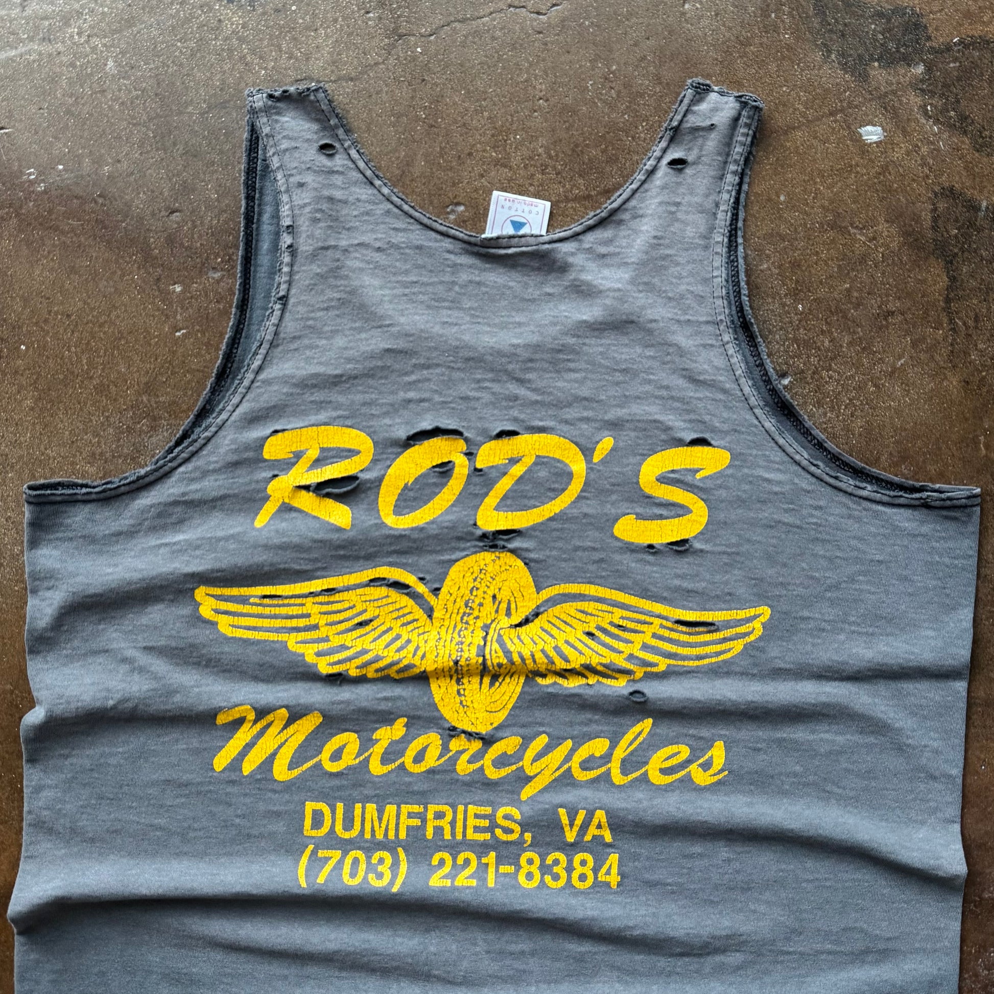 90’s Motorcycle Engine Sun Faded Tank Top (L)