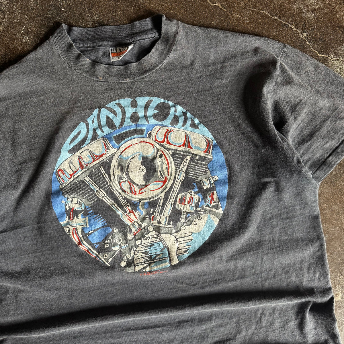 80’s Harley Panhead Sun Faded Black Hills Tee (XL)