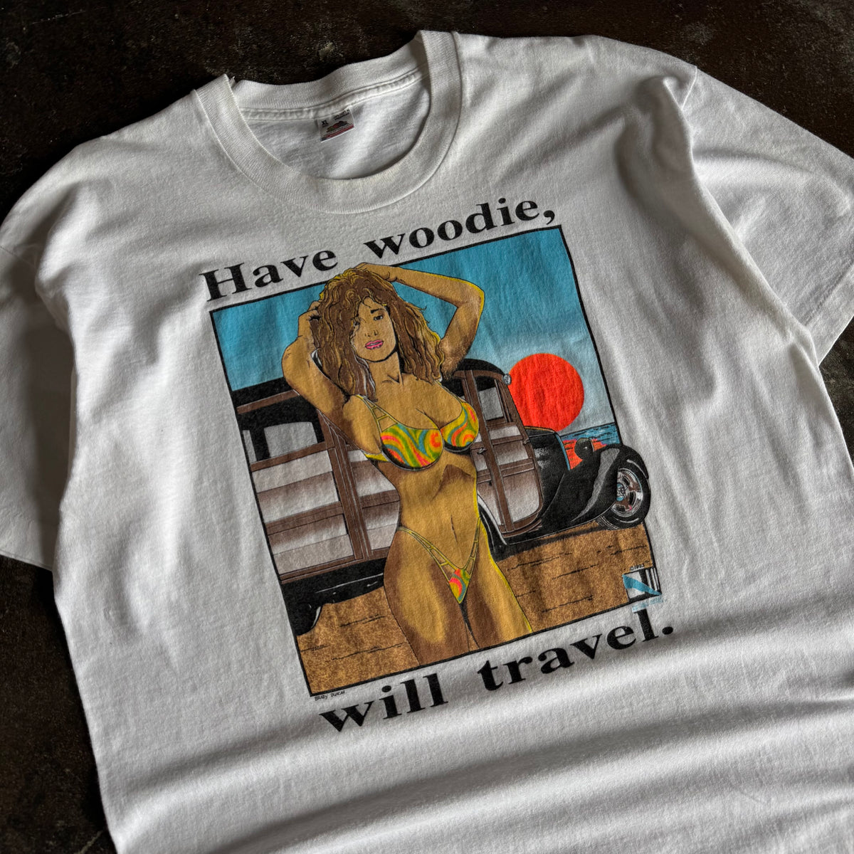 90’s “Have Woodie, Will Travel” Art Tee (XL)