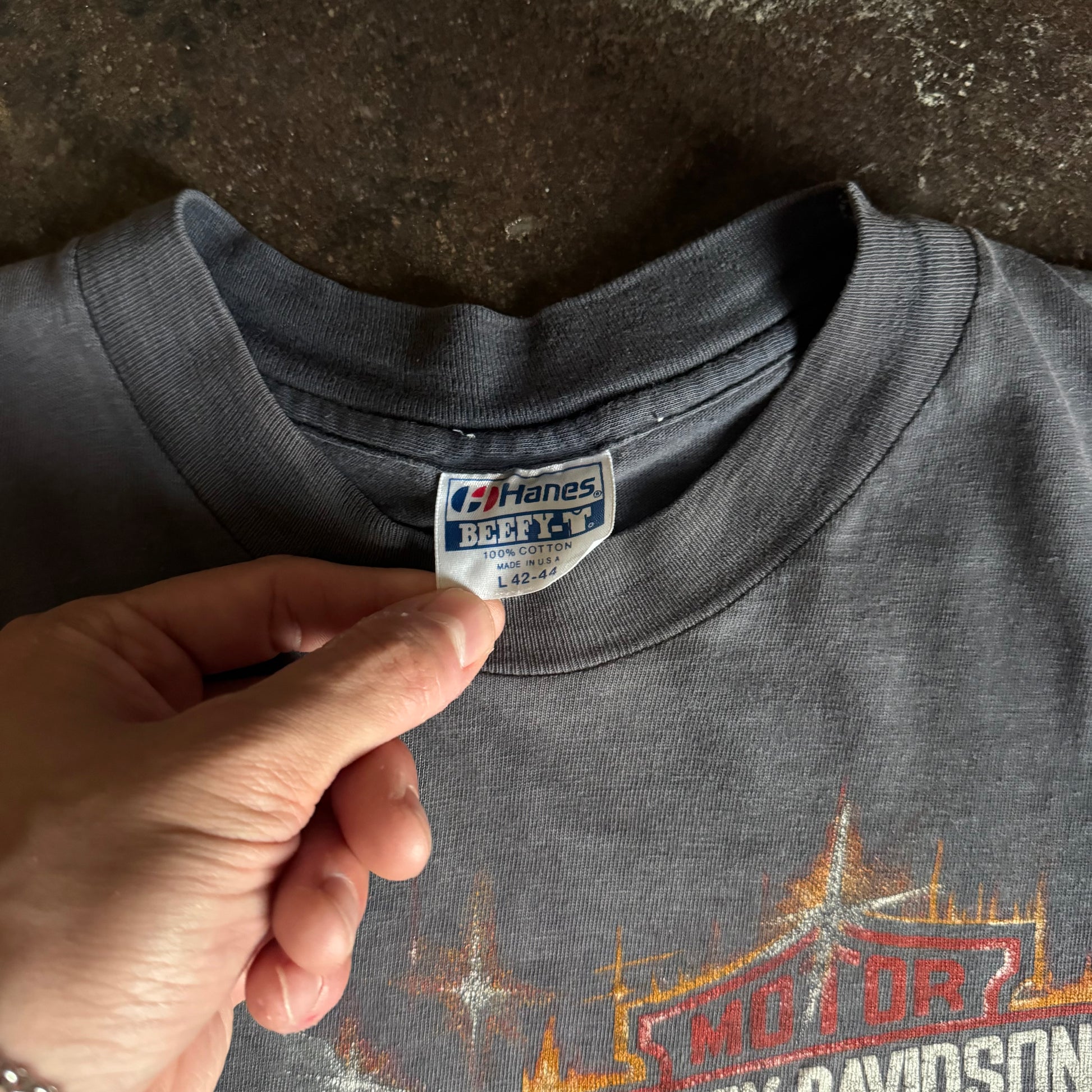 80’s Harley Real Steal Sun Faded Iowa Tee (L)
