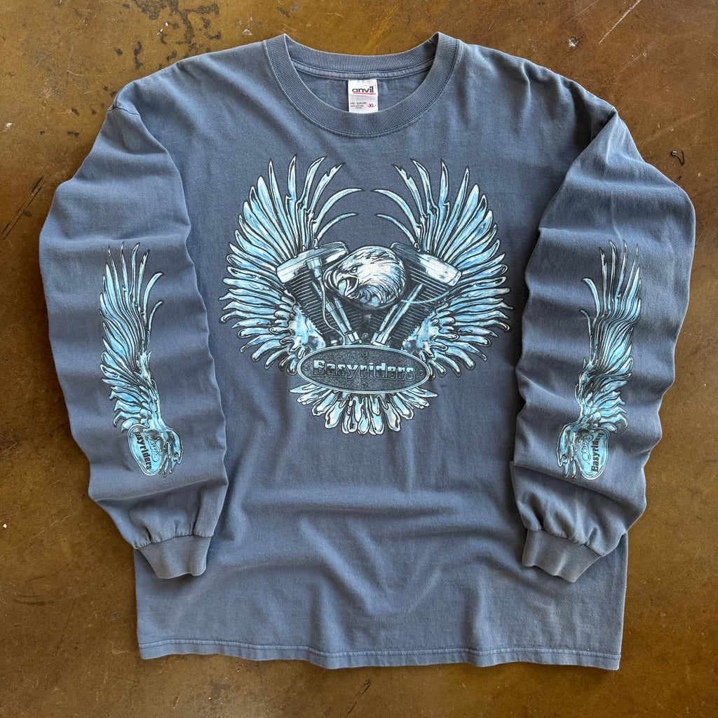 ‘03 Easyriders Blue Eagle Wing Longsleeve Tee (XL)
