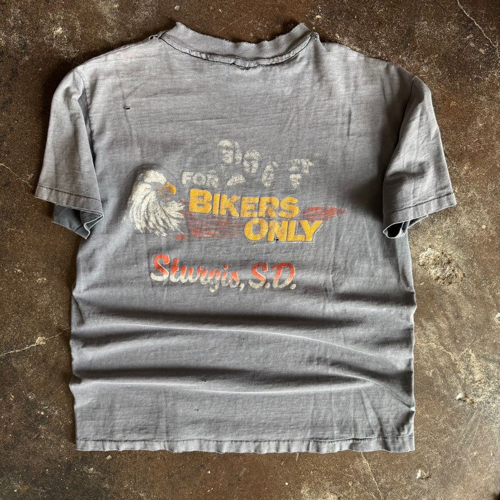 80’s Harley Monument Bikers Only Sun Faded Tee (L)