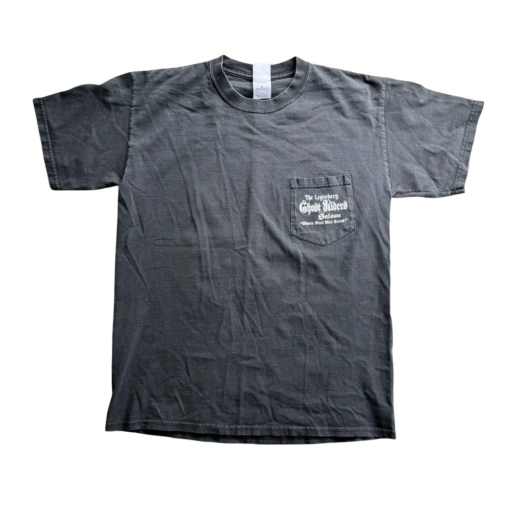 Y2K Ghost Riders Pocket Tee Biker Saloon Size M