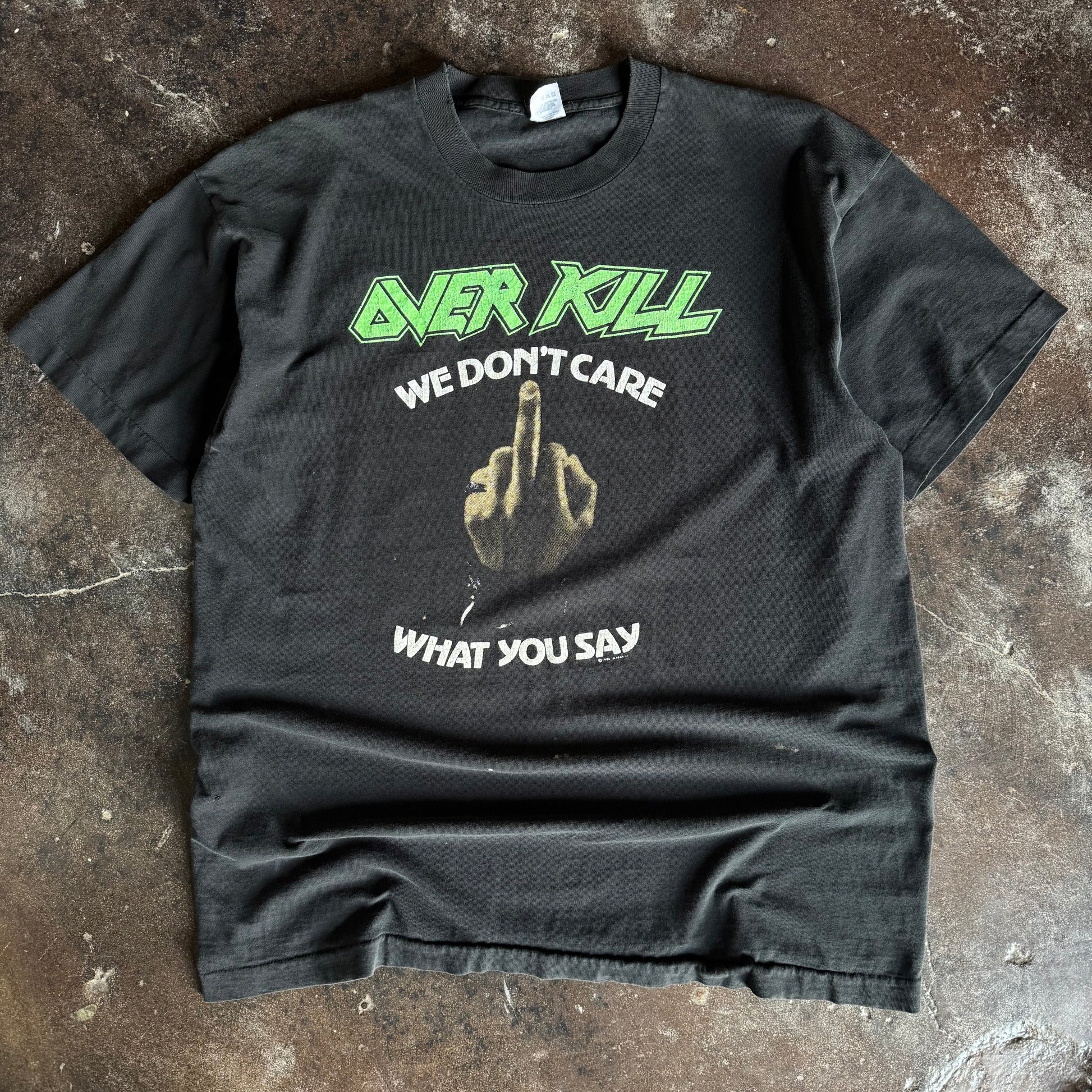 90’s Overkill “We Don’t Care, Fuck Off” Band Tee (XL)