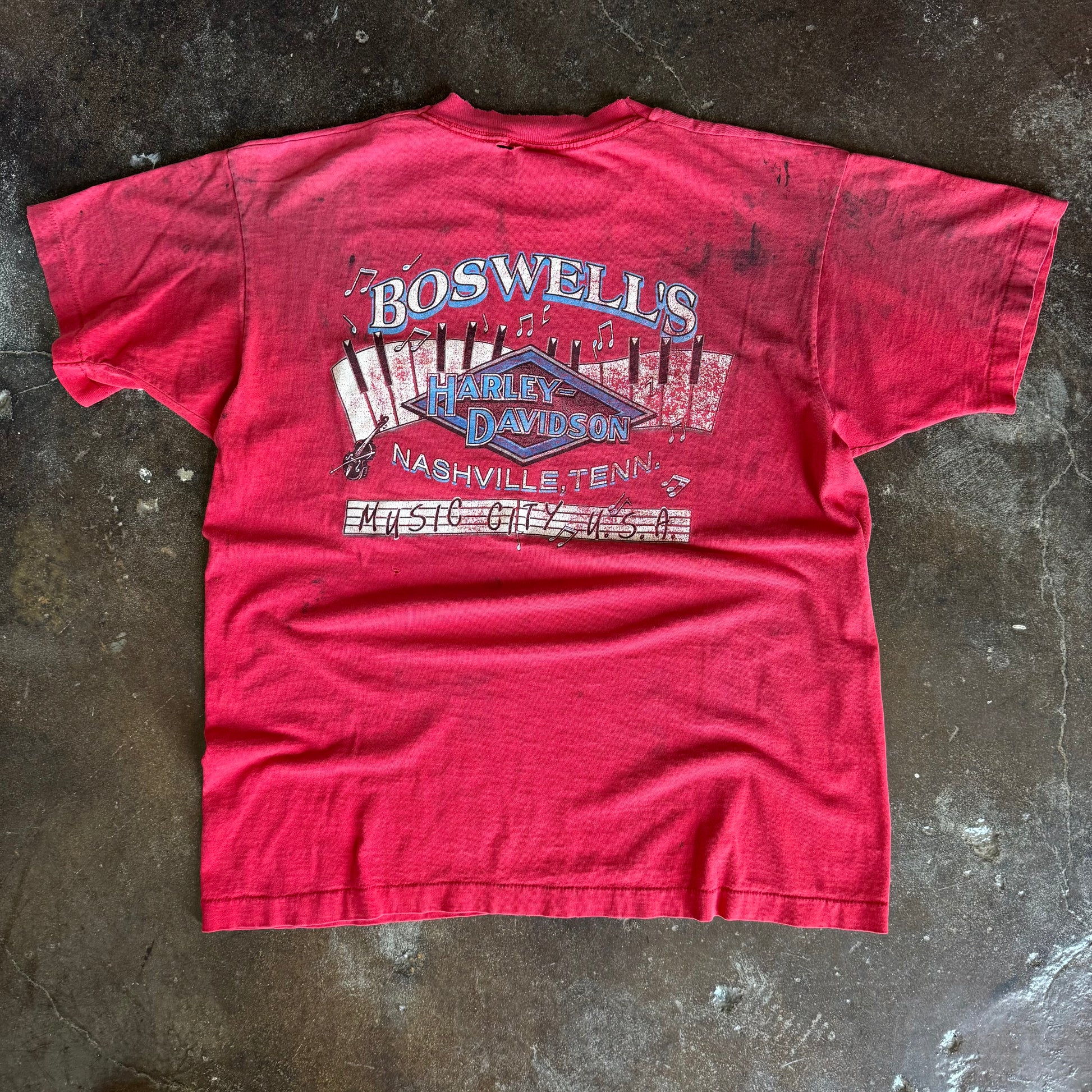 90's Harley "Get a Grip" Distressed Tee (XL)