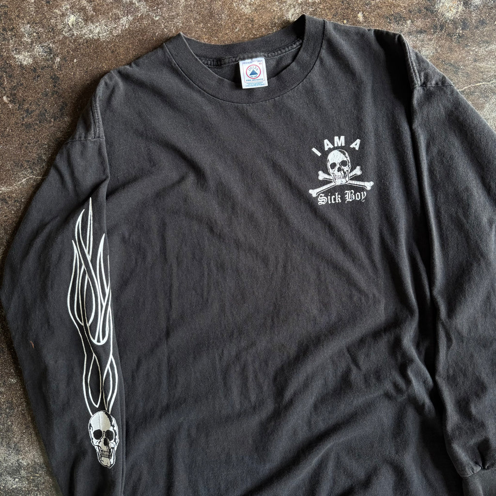 Y2K Sick Boy Motorcycles Skull Longsleeve (XL)