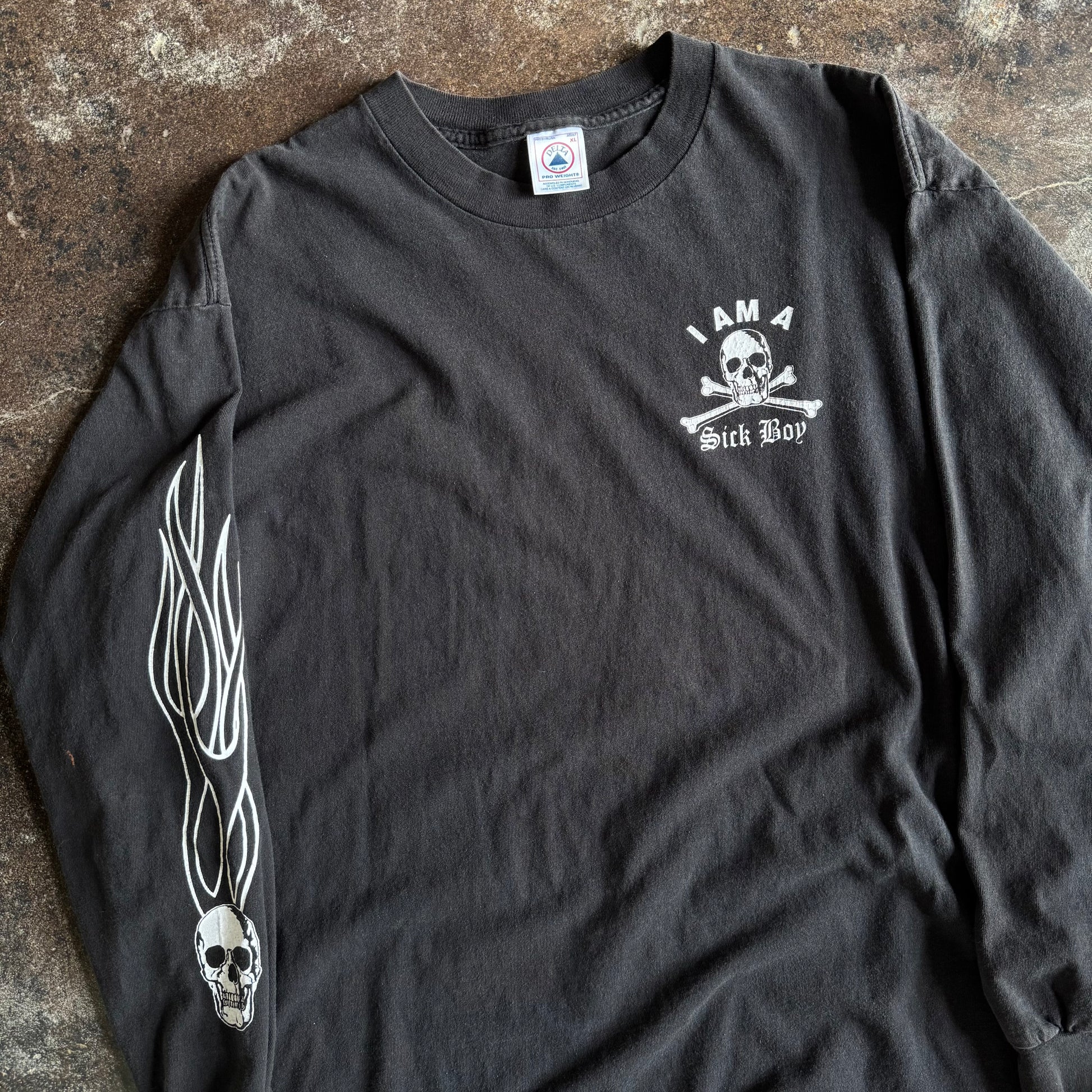 Y2K Sick Boy Motorcycles Skull Longsleeve (XL)