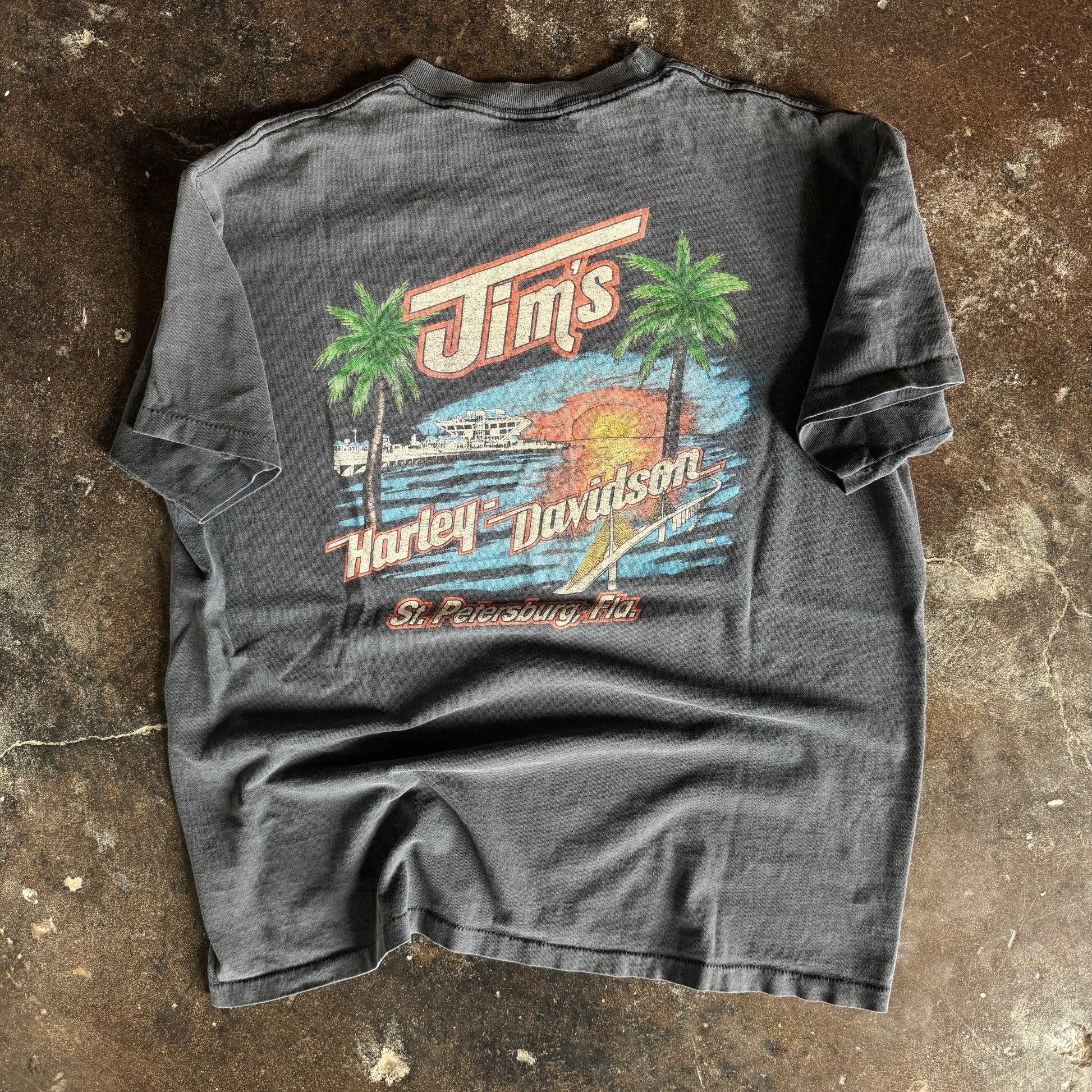 90’s Harley Davidson Sun Faded Bike Tee (L)