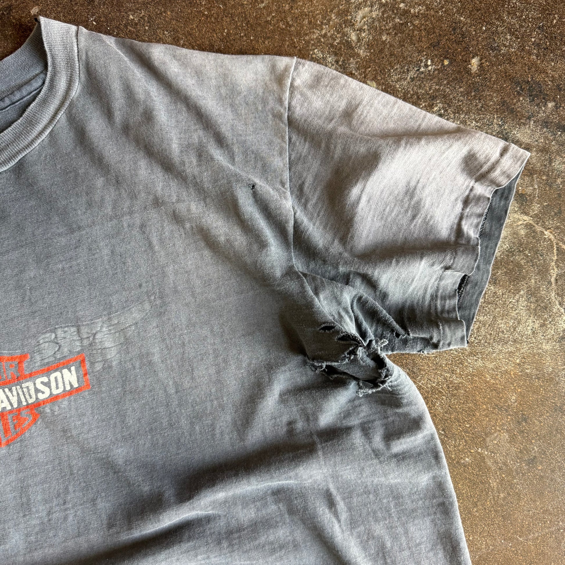 80’s Harley Wing Emblem Sun Faded Tee (XL)