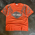 90's Harley Orange Lightning AOP Tee (XL)