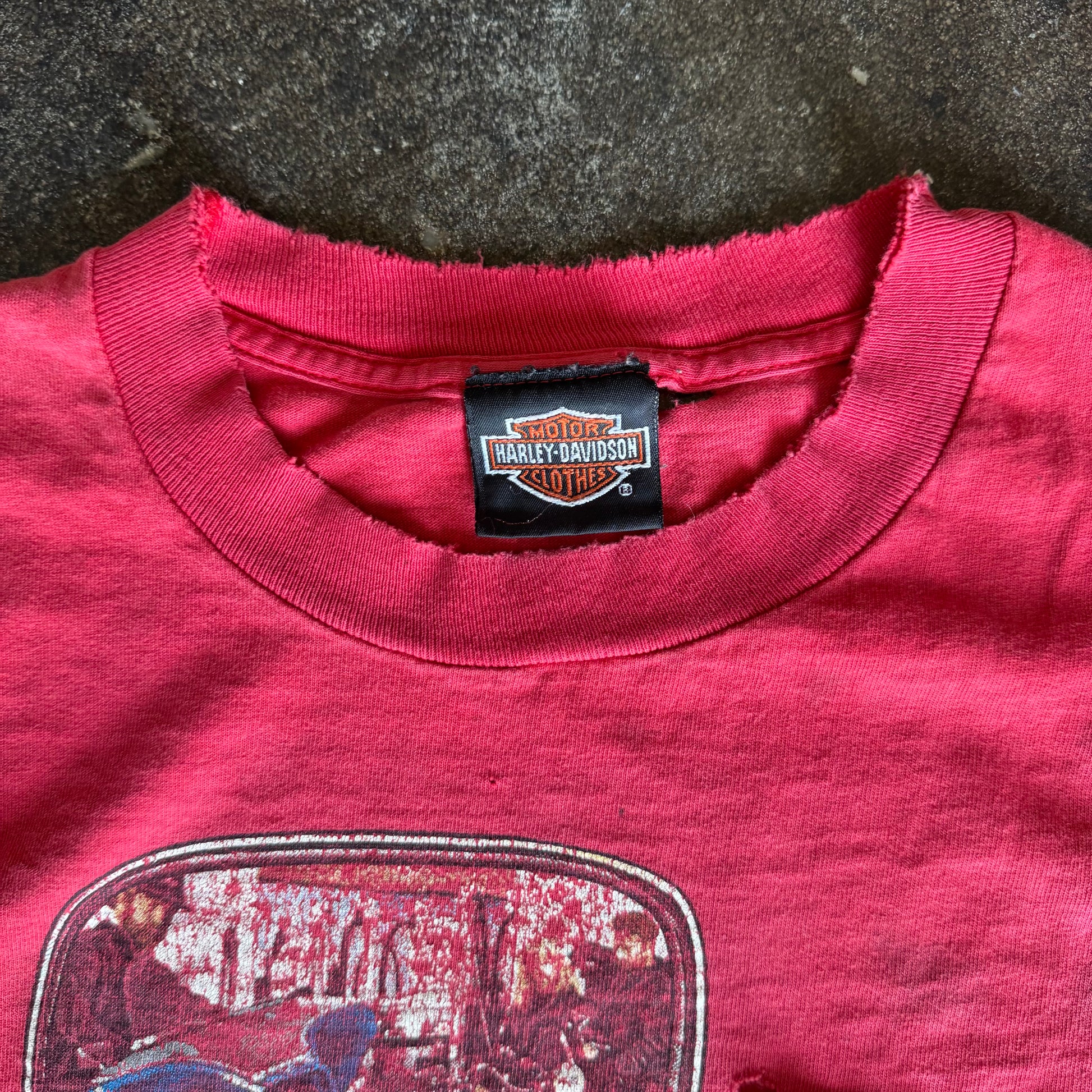 90's Harley "Get a Grip" Distressed Tee (XL)