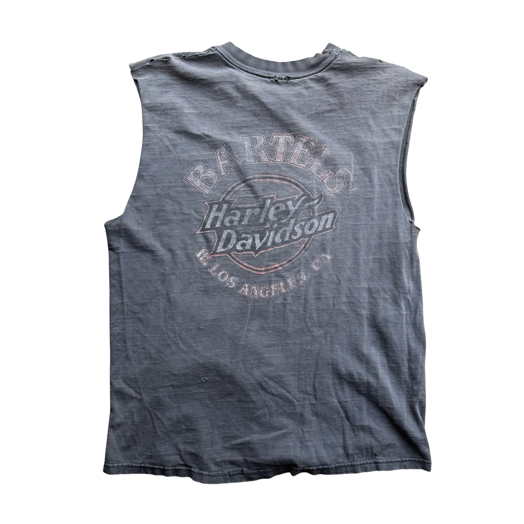 90’s Harley Sun Faded Cut-Off Tank Top Tee Size L