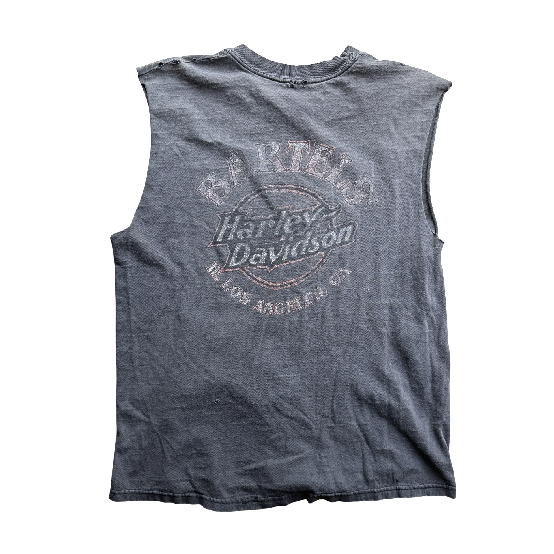 90’s Harley Sun Faded Cut-Off Tank Top Tee Size L