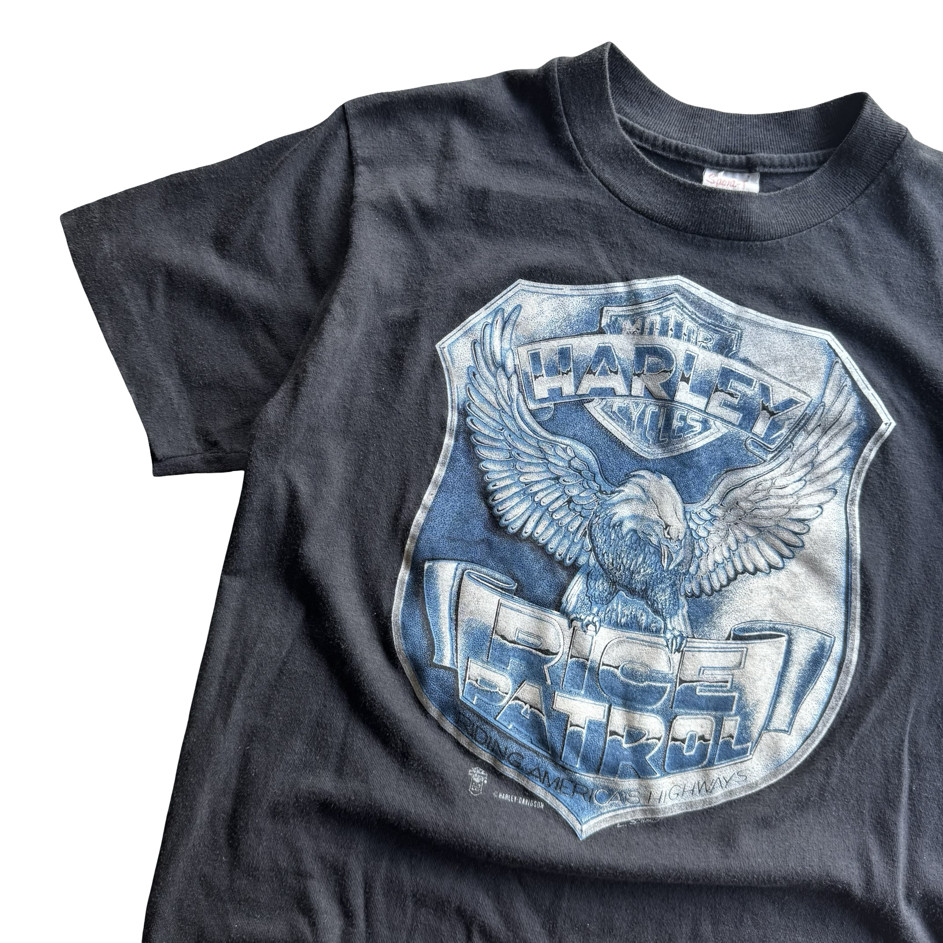 80’s Harley Rice Patrol Police Badge Tee Size M