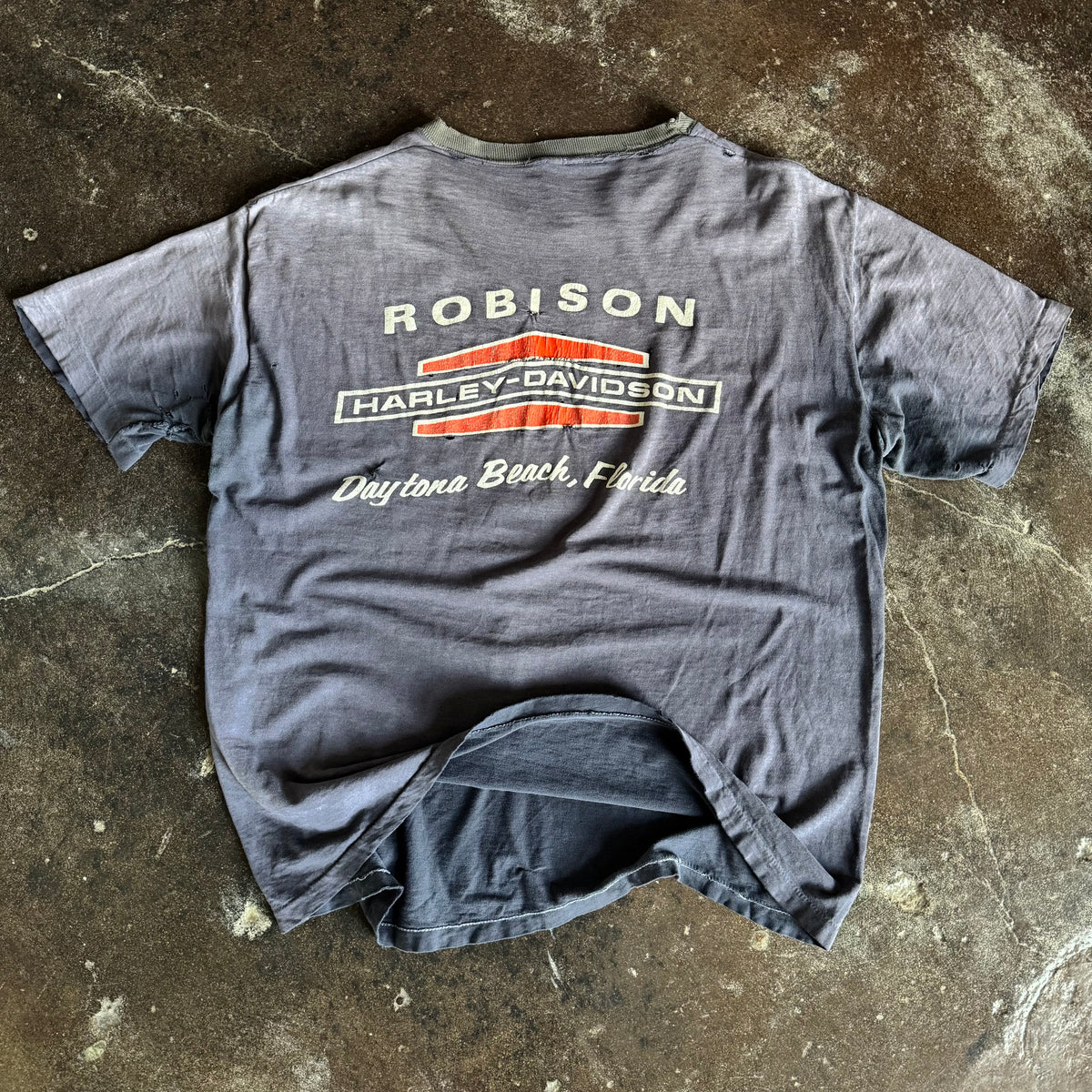 70’s Harley Wing Emblem Sun Faded Tee (L)