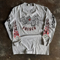 Y2K Frisco Choppers Skeleton Biker Flame Longsleeve (L)