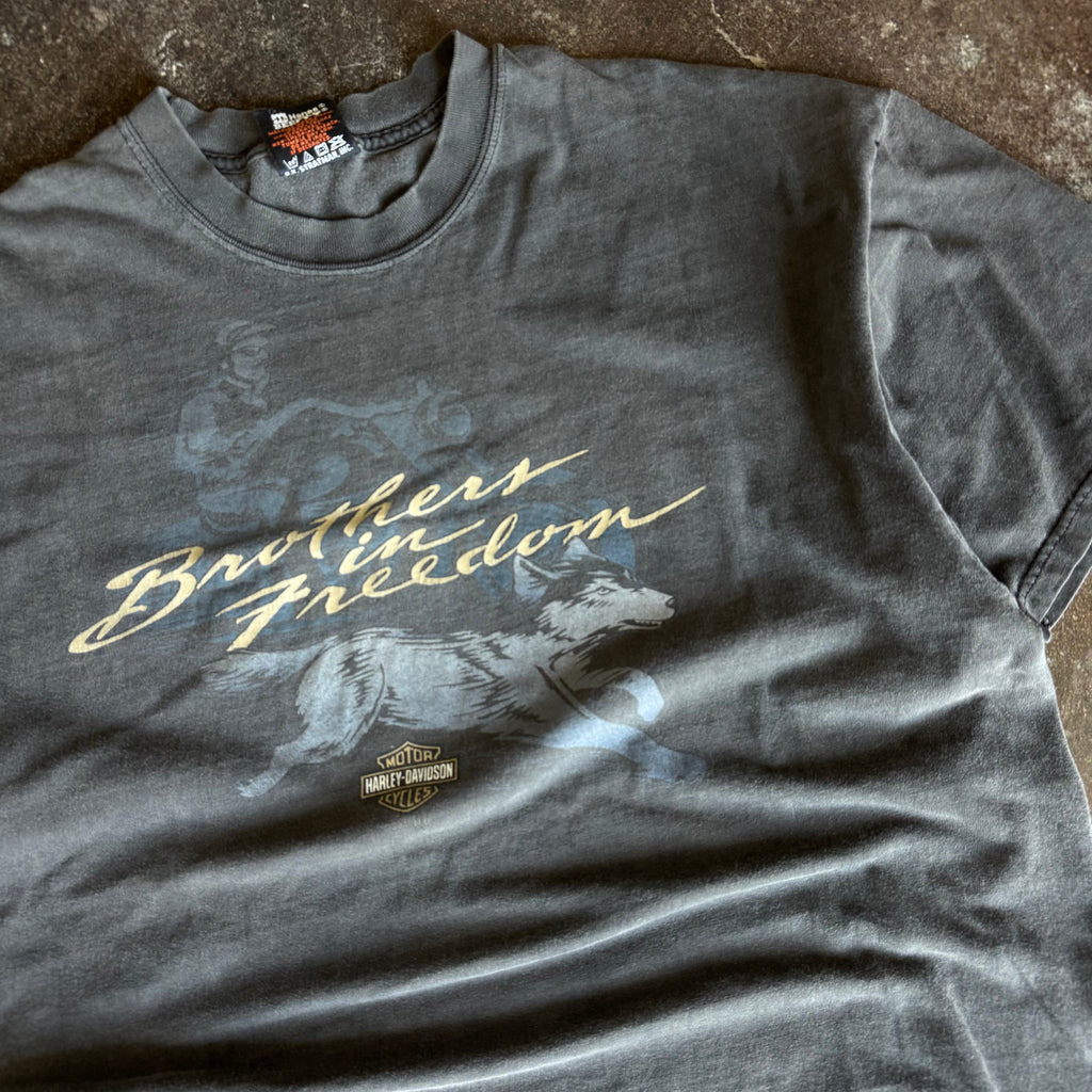 90's Harley "Brothers in Freedom" Sun Faded Tee (XL)