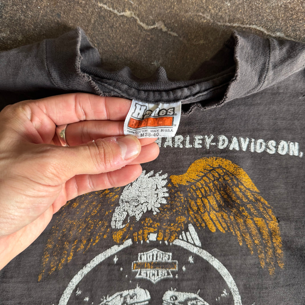 70’s Harley Sportster Eagle Distressed Tee (M)