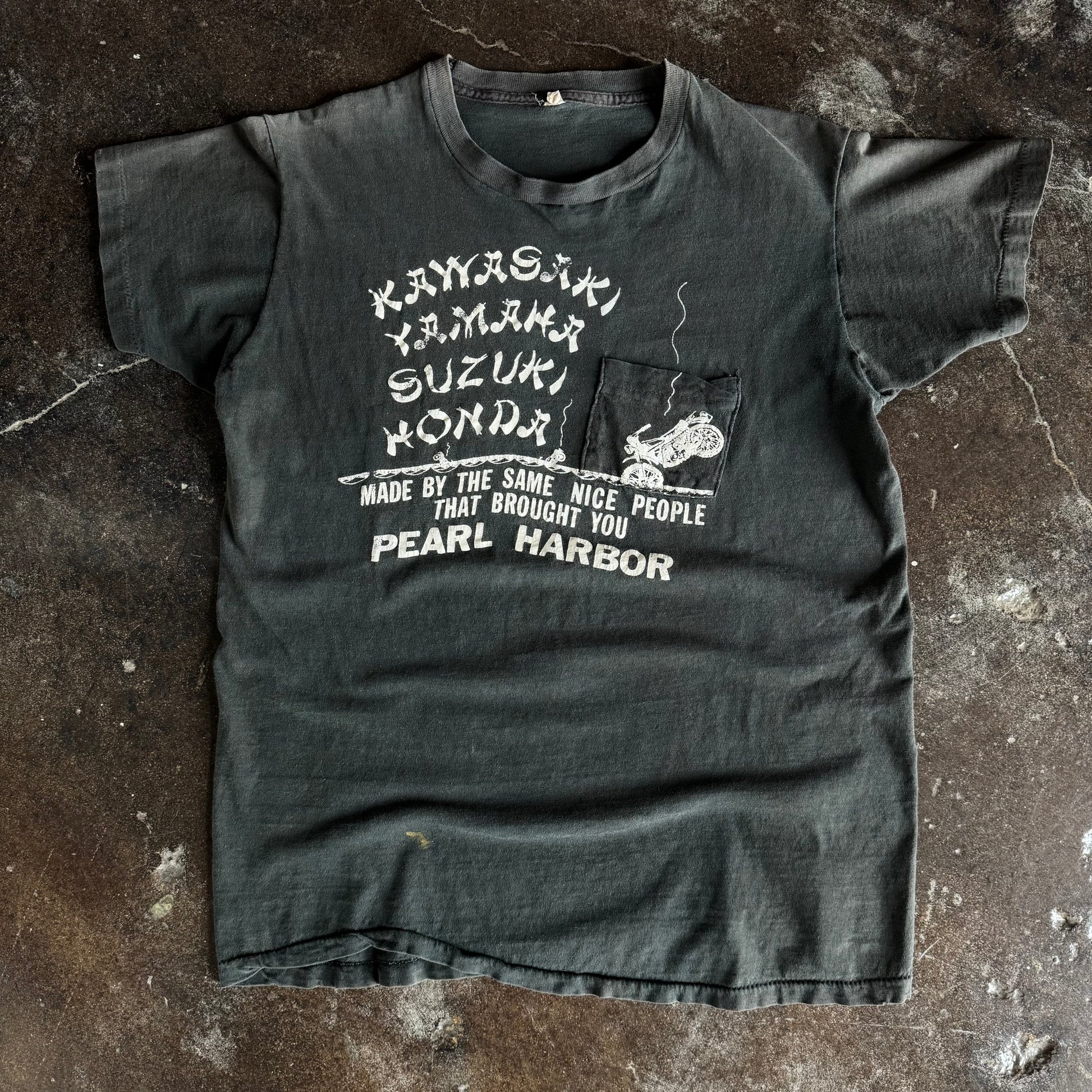 80’s Remember Pearl Harbor Anti-Imports Biker Tee (L)