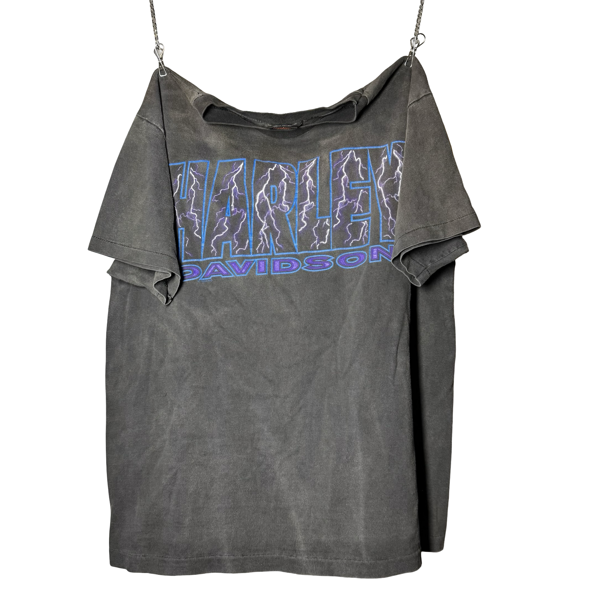 90’s Harley Davidson Sun Faded Lightning Tee Size L