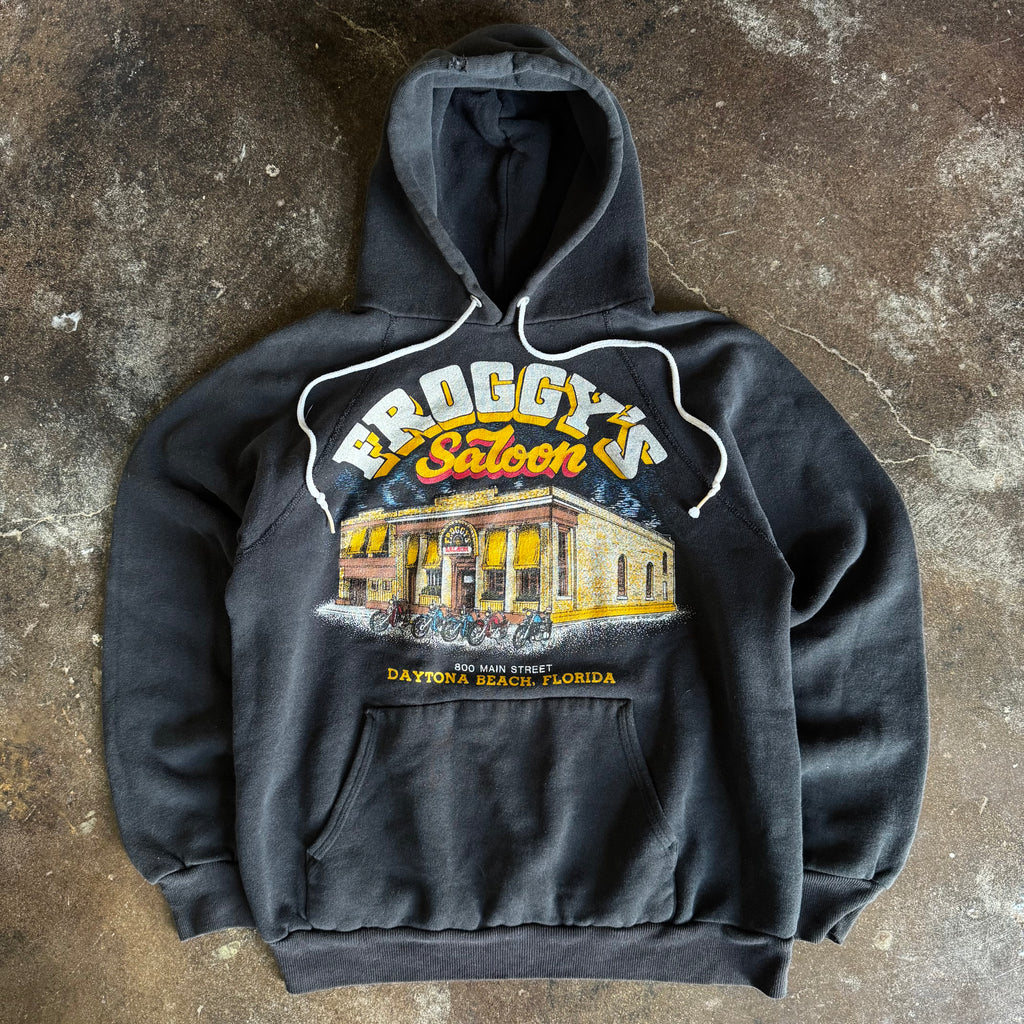 80’s Froggy’s Saloon Biker Bar Drawstring Hoodie (M)