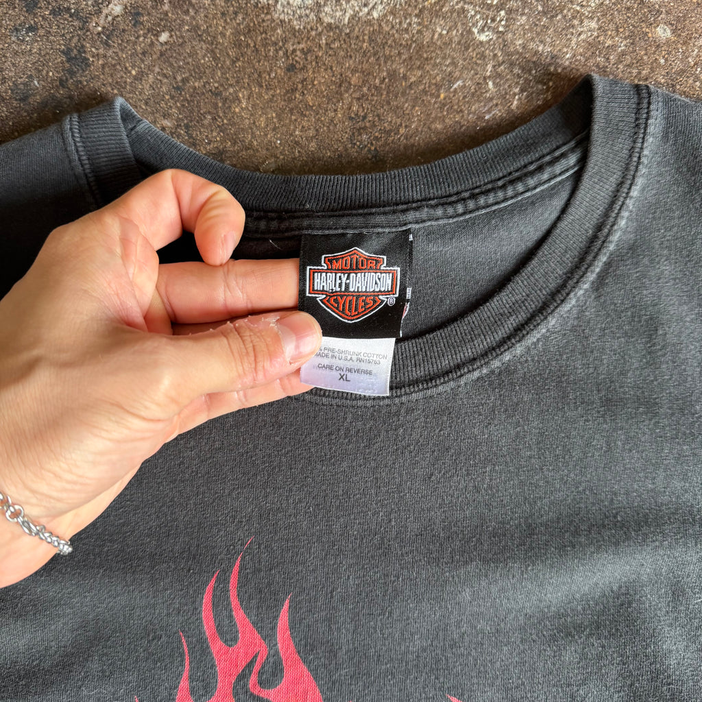 Y2K Harley Flaming Banner Ohio Tee (XL)