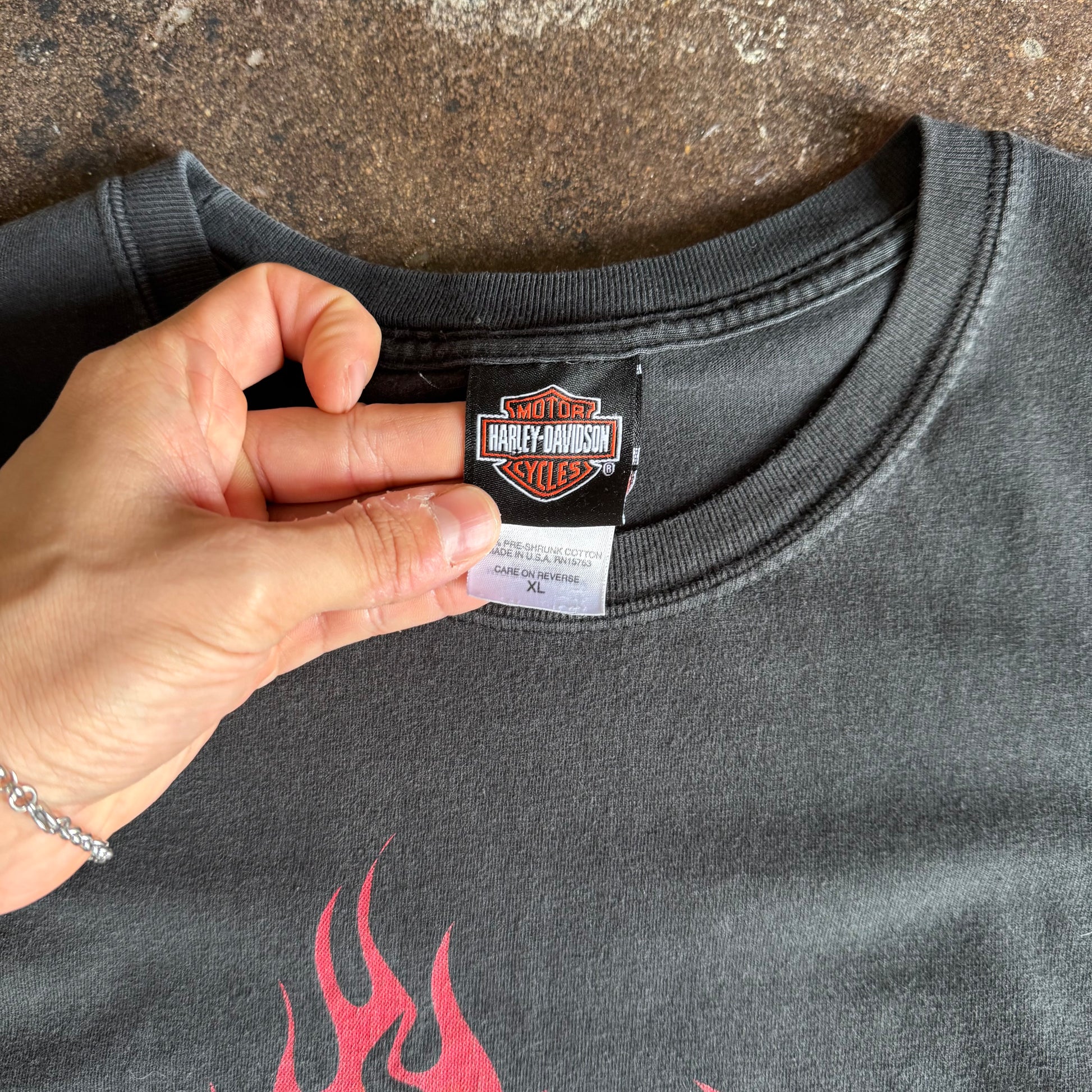 Y2K Harley Flaming Banner Ohio Tee (XL)