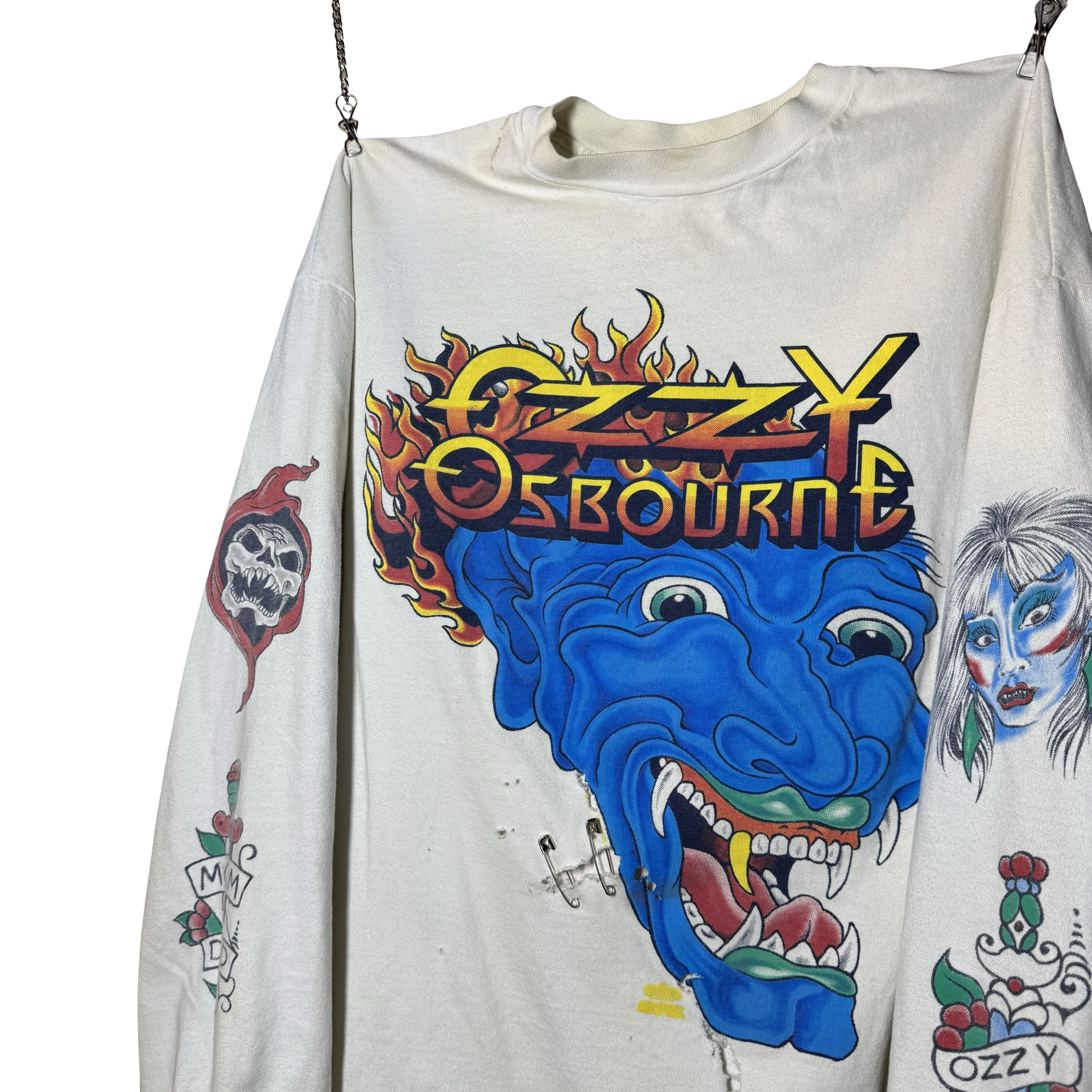 🦇 Ozzy Osbourne Tattoo Longsleeve Tee Size XL