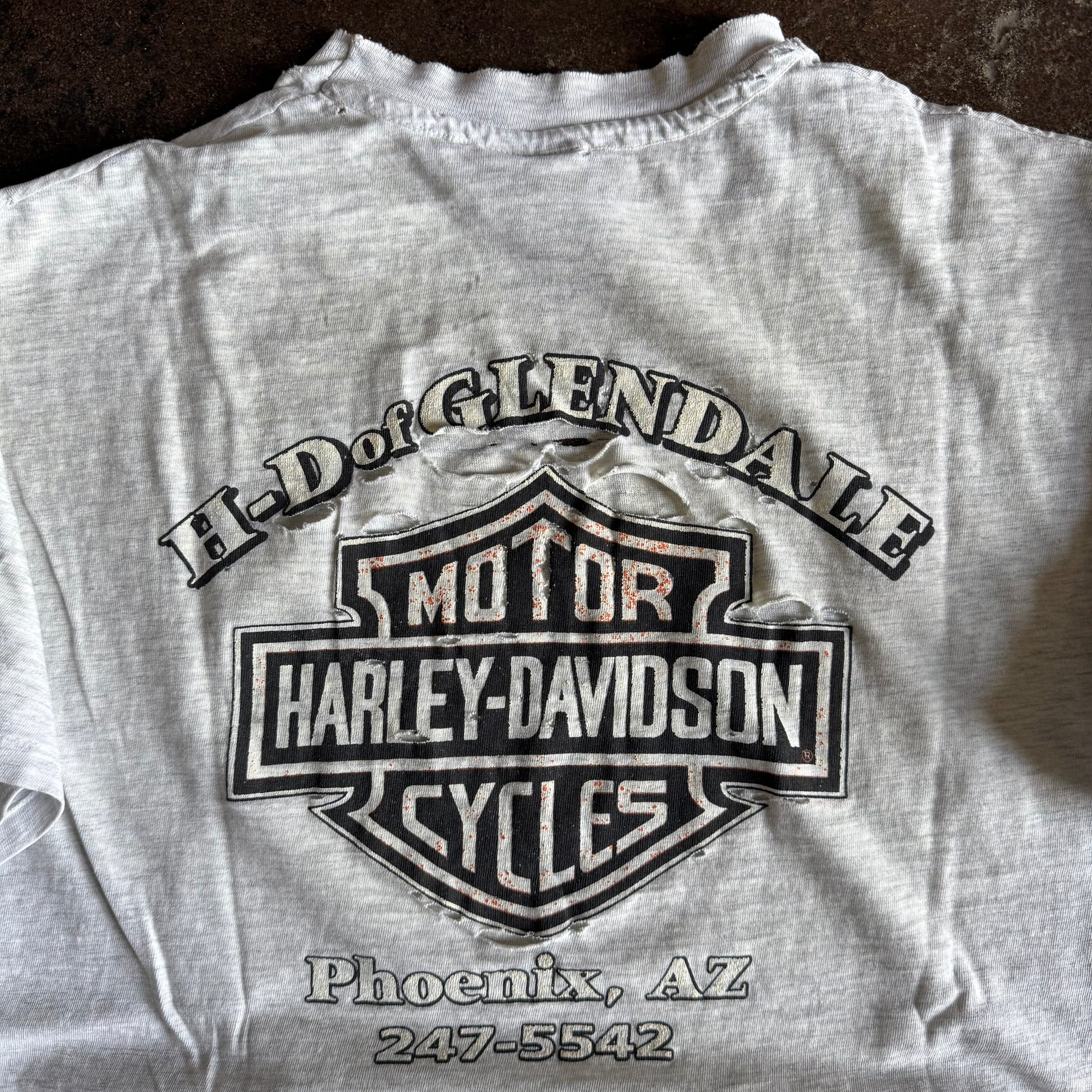 80’s Harley Davidson Distressed Glendale Racing Tee (XL)