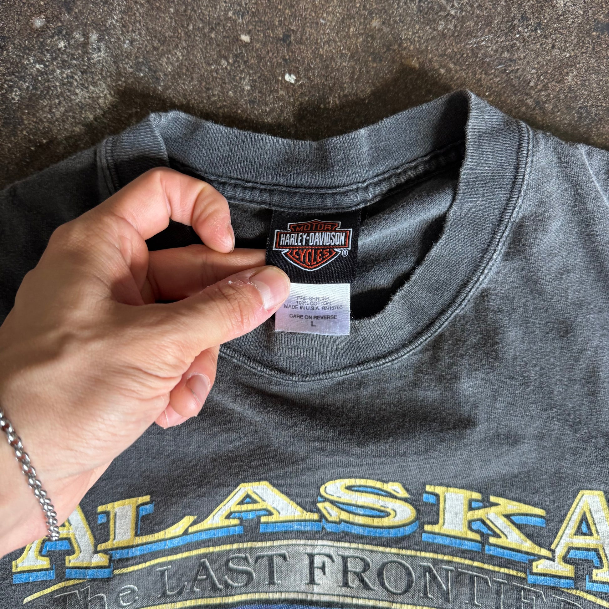 90’s Harley of Alaska “Last Frontier” Sun Faded Tee (L)