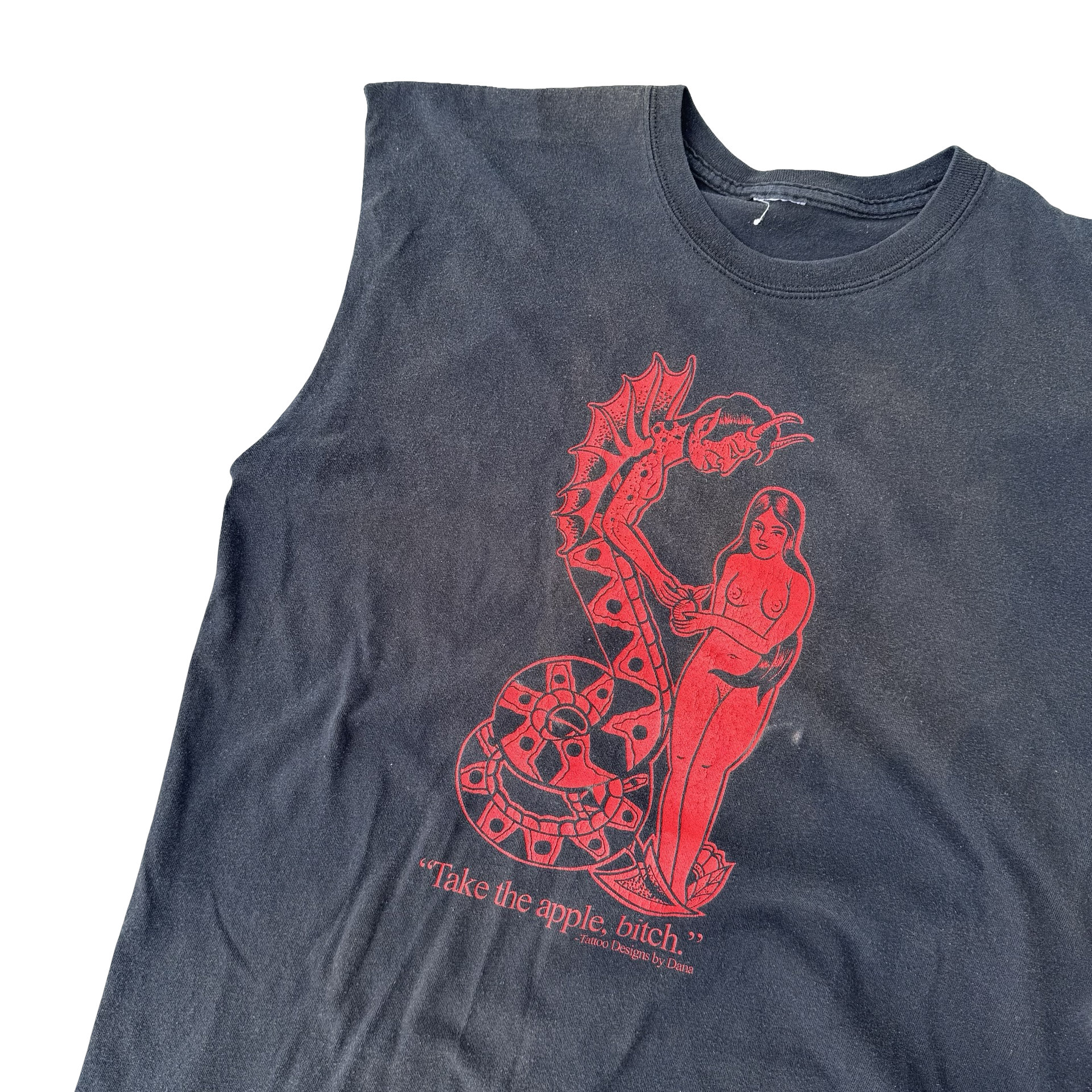 Y2K Adam & Eve Tattoo Artist Parody Tank Top Tee Size XL