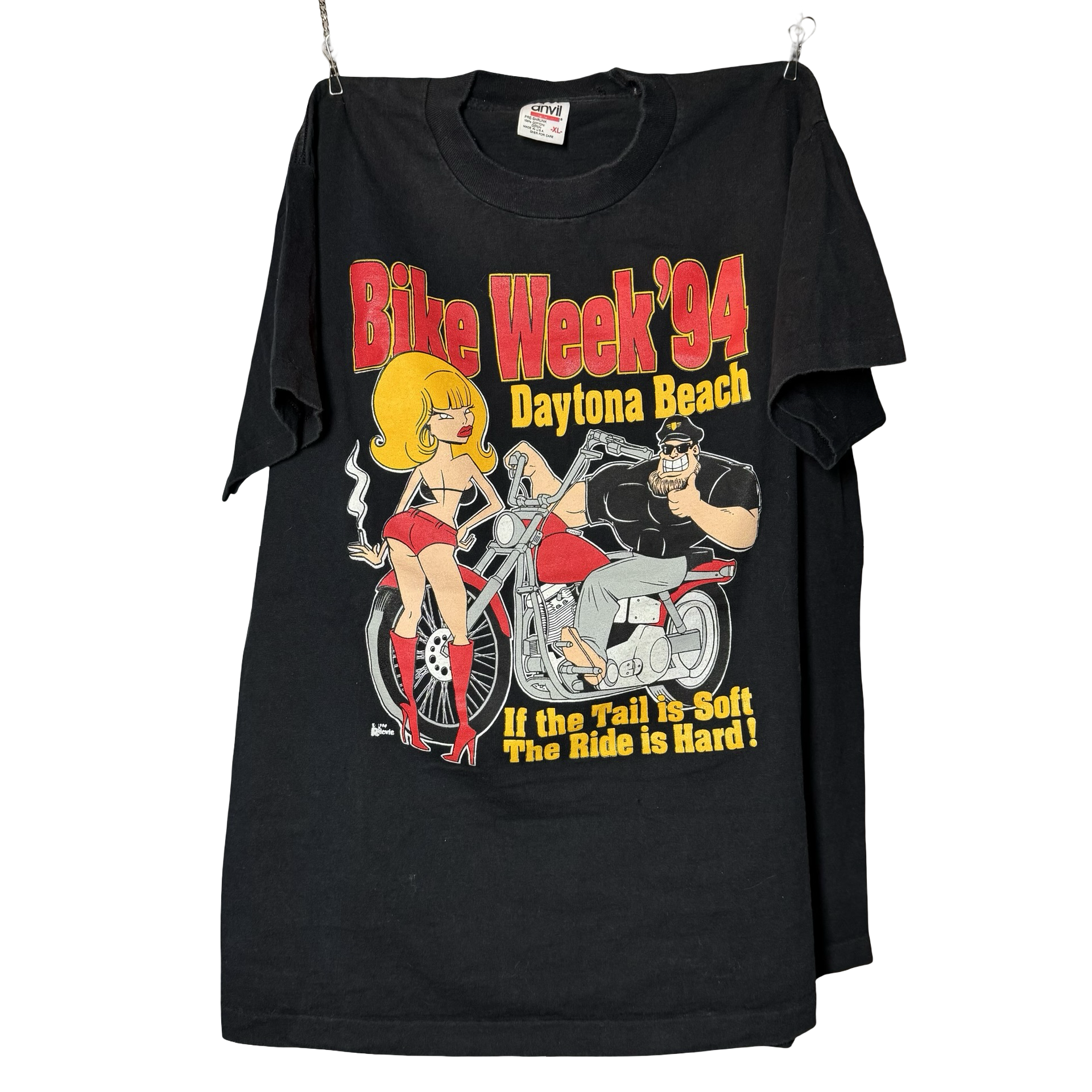 90’s Bike Week “Tail is Soft, Ride is Hard” Tee Size XL